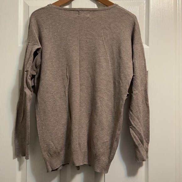 Dreamers Ruffle Sweater Brown Size Small/Medium - Picture 2 of 4